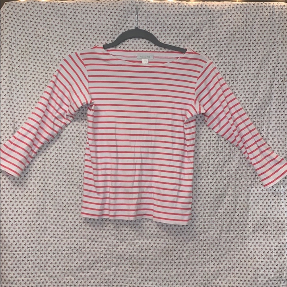 3/4 sleeve striped top